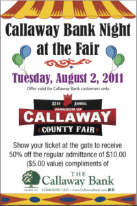 Callaway County Fair flyer 2011