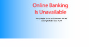 online banking is down graphic