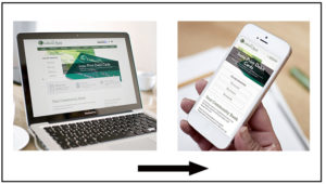 arrow with web and phone