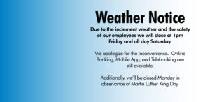 Closed Bad weather