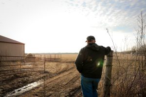 Carson looking out at Farm